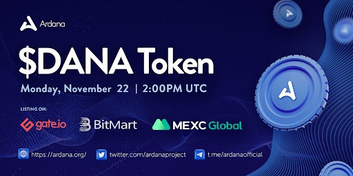 DANA Token Going Live on Gate, Bitmart and MXEC